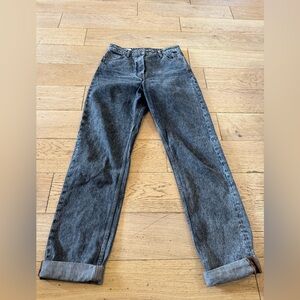 Collusions Baggy Button Fly Gray Denim Jeans Women’s Sz 32/38 Tall Y2K‎